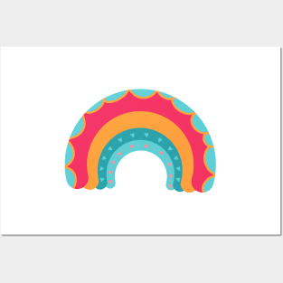 Funky rainbow Posters and Art